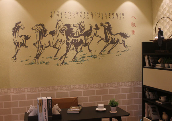 硅藻泥背景墙艺术感强  个性·时尚